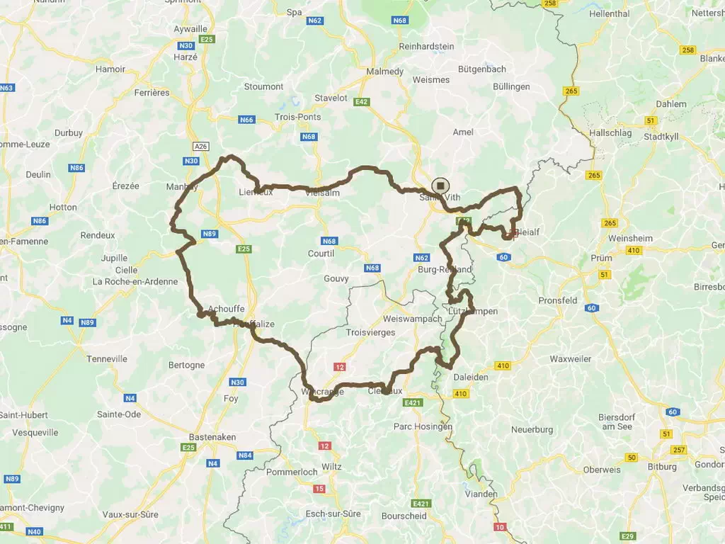 Motorradroute EWO-Runde-Belgien-Deutschland-Luxemburg