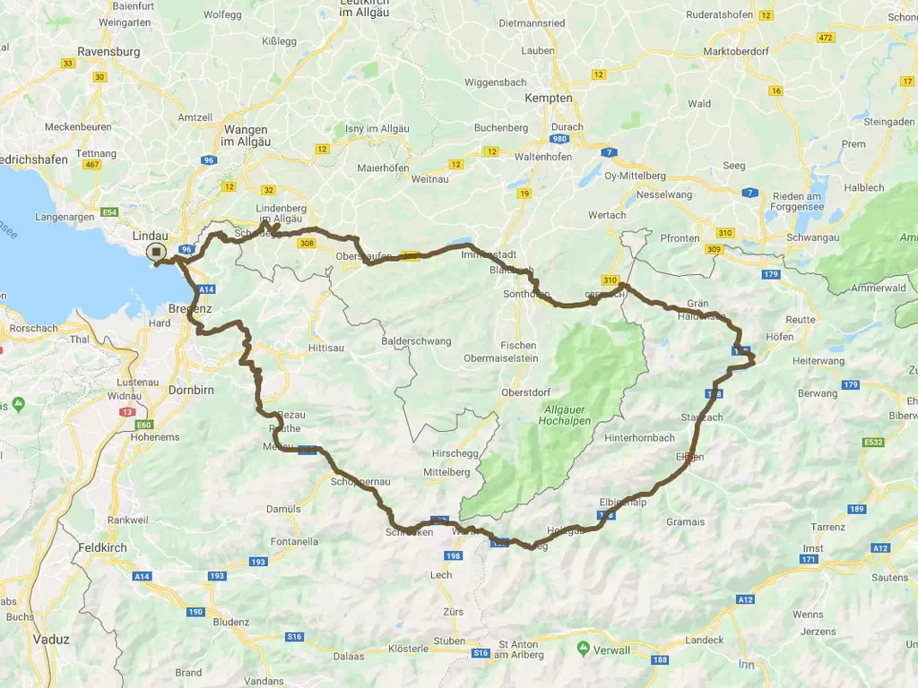 Motorradroute EWO-Allgauer-Alpen