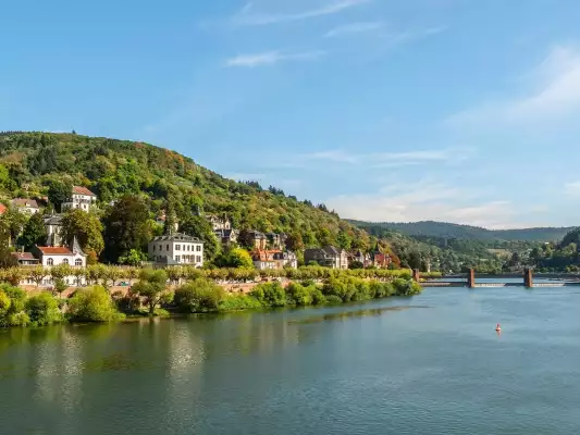 Die schöne Umgebung rings um Heidelberg in Deutschland