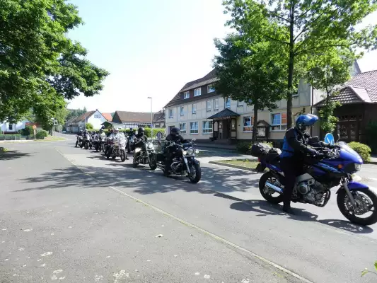 Startklar für eine Motorradtour durchs Weserbergland